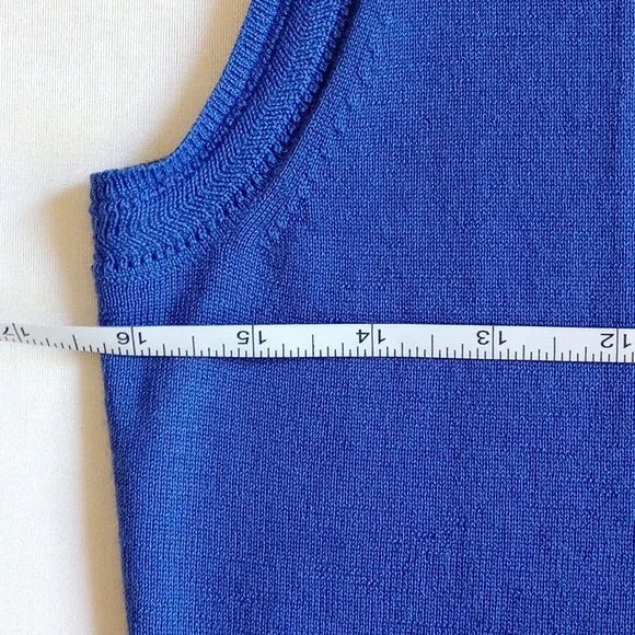 NWOT Banana Republic 100% Merino Wool Sleeveless Shell Sweater XS Blue - Picture 6 of 7